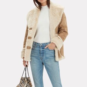 MOTHER The Patch Pocket Trapper Faux-suede Coat